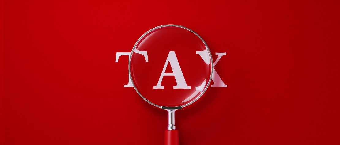 tax red background 