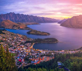 Queenstown city and lake